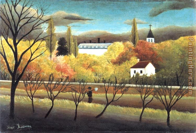 The Orchard painting - Henri Rousseau The Orchard art painting